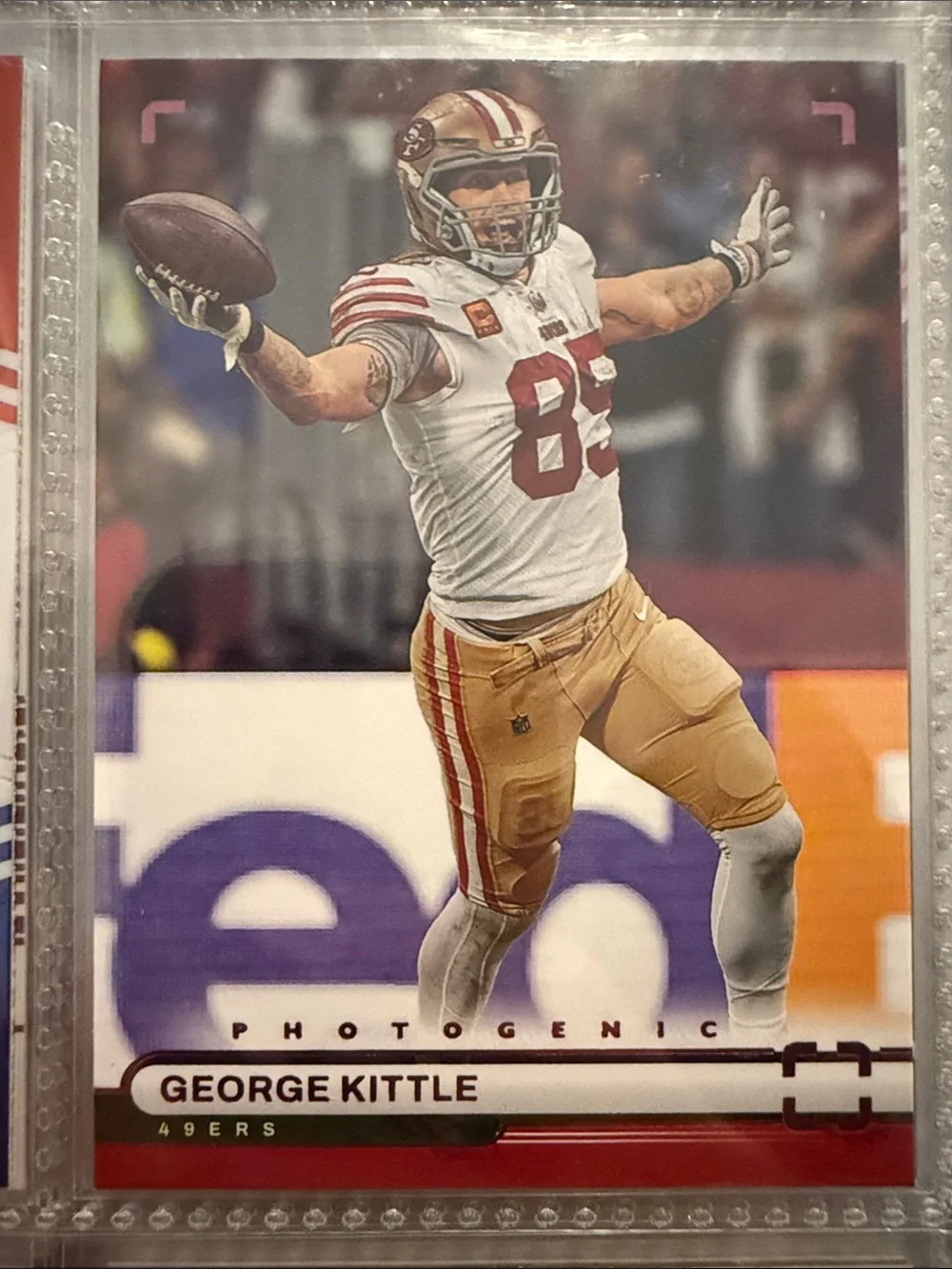 George Kittle San Francisco 49ers Football Trading Card - White/Gold